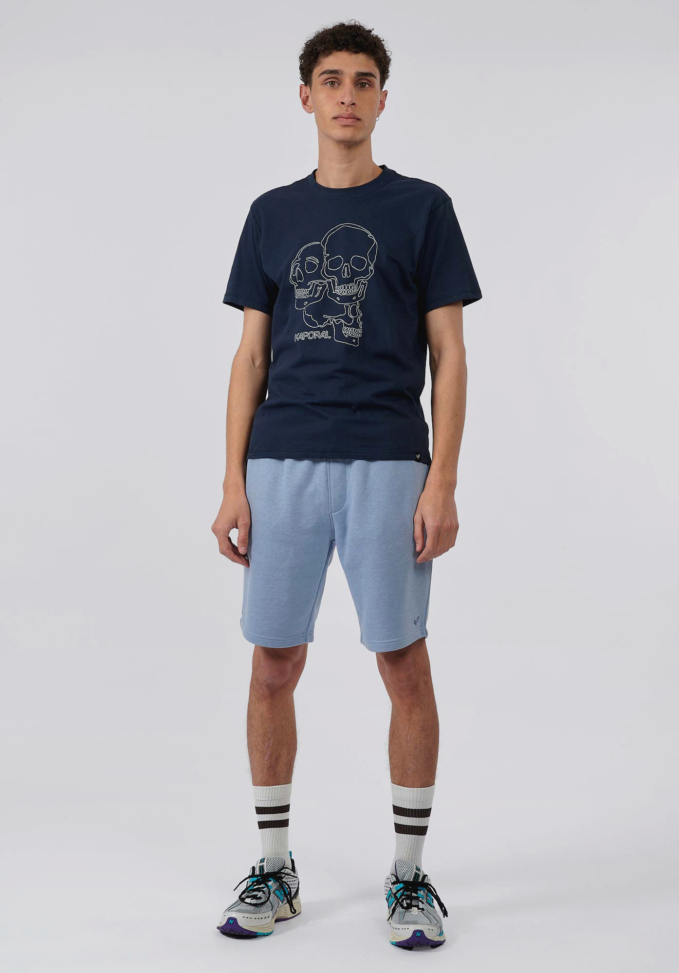 BRUCE  T-shirt bleu Homme en 100% coton