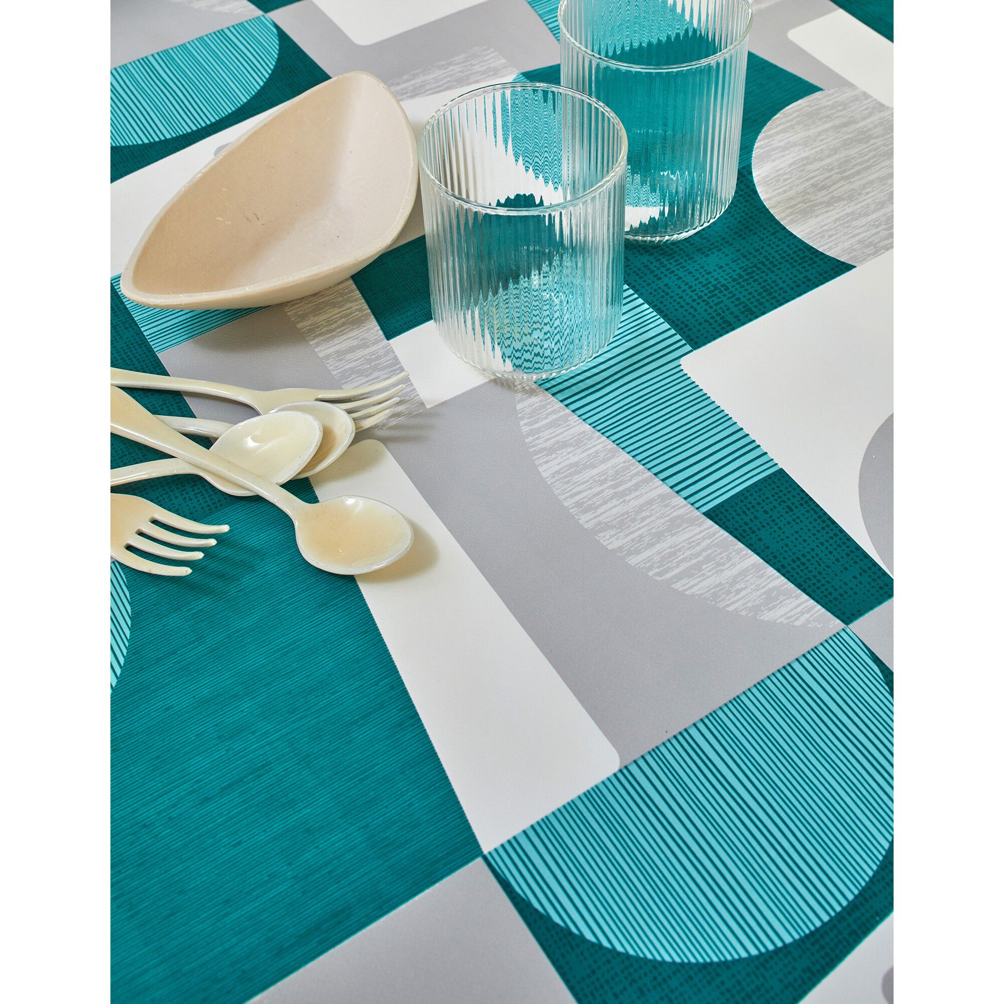 Nappe toile cirée imprimé Patch duo