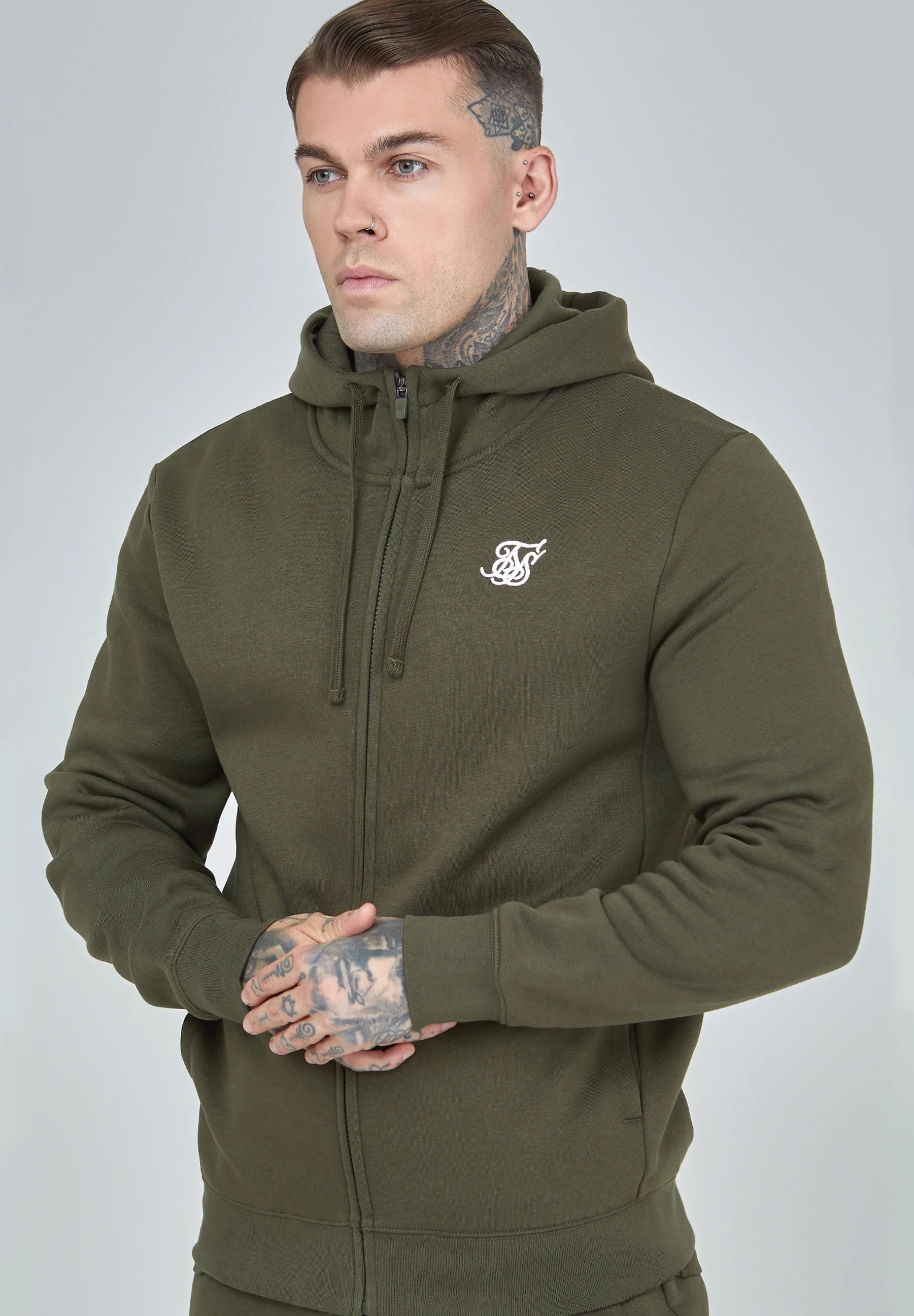 SIKSILK ESSENTIAL FUNNEL - Sudadera con cremallera