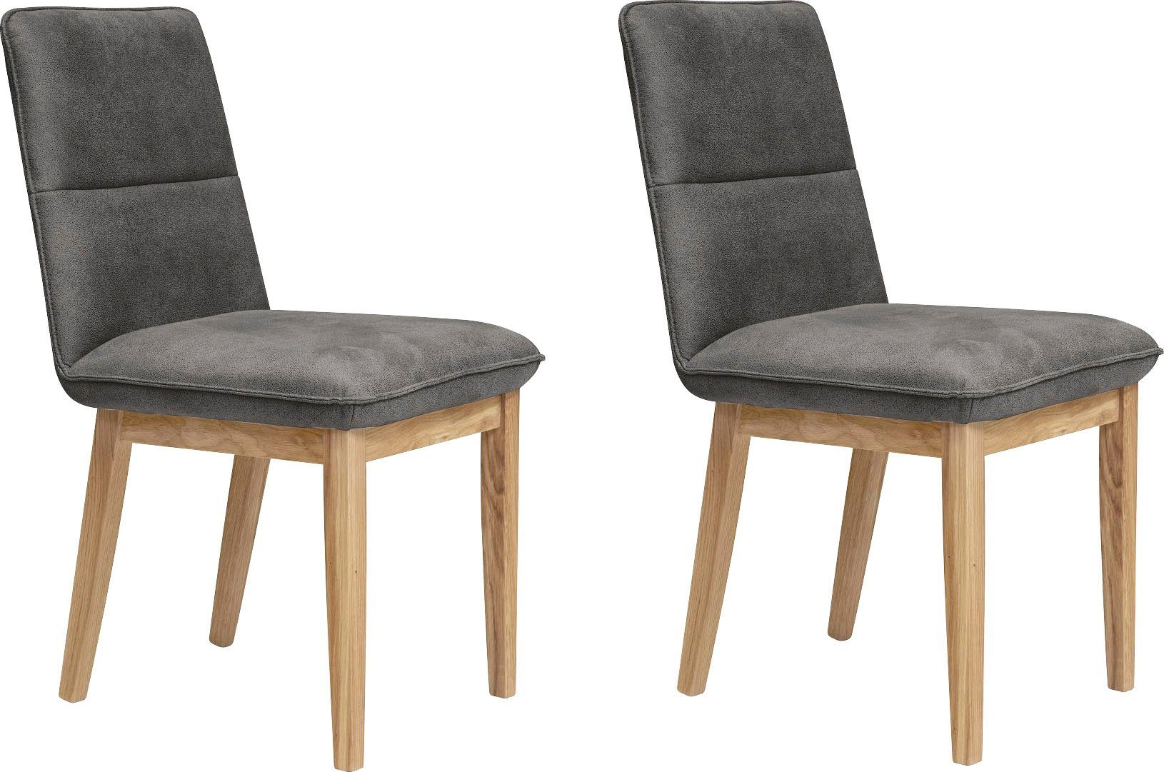 Home affaire 4-Fußstuhl Beluna (Set, 2 St), Gestell und Beine aus massiver Eiche