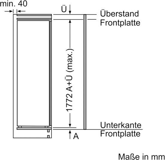 BOSCH Einbaukühlschrank 6 KIR81AFE0, 177,2 cm hoch, 55,8 cm breit