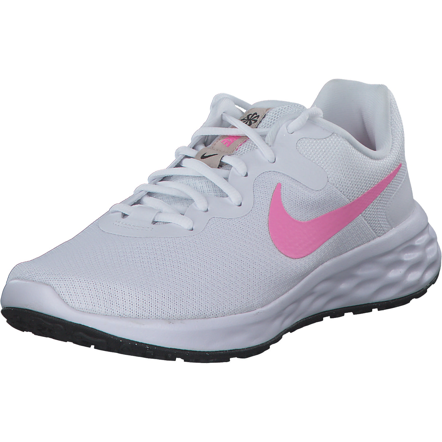 Nike Revolution 6 DC3729, Sneakers Low, Damen, white/pink spell/fossil stone
