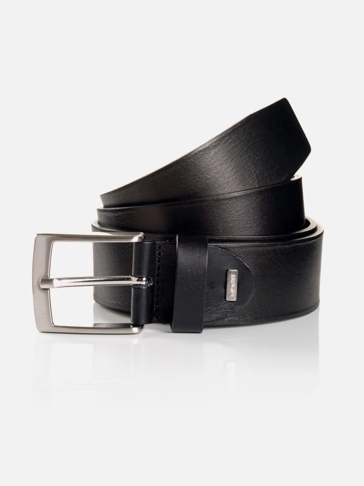 Monti Ledergürtel TUSTON in black uni günstig kaufen