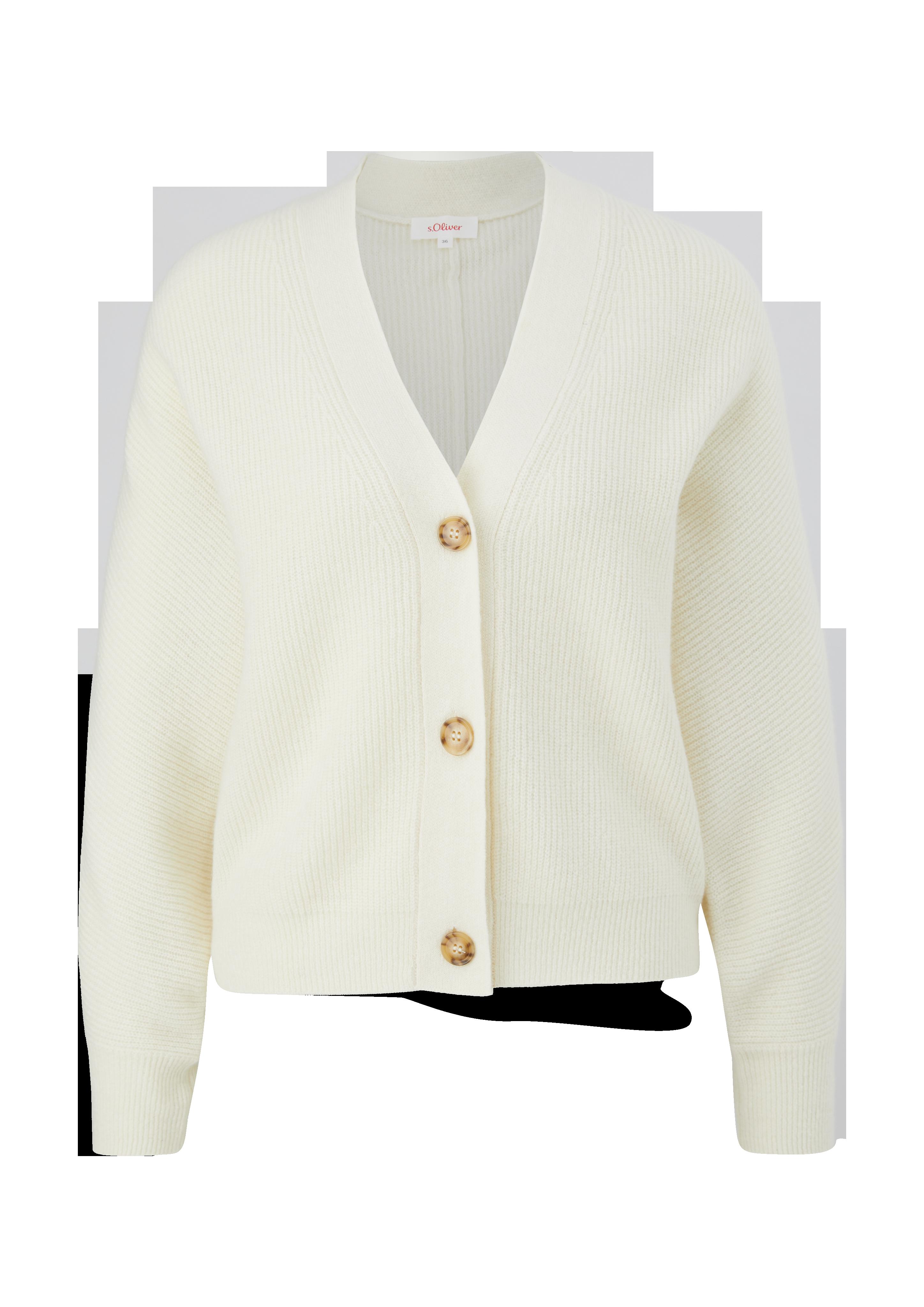 Strickjacke mit V-Ausschnitt  2124133-0210