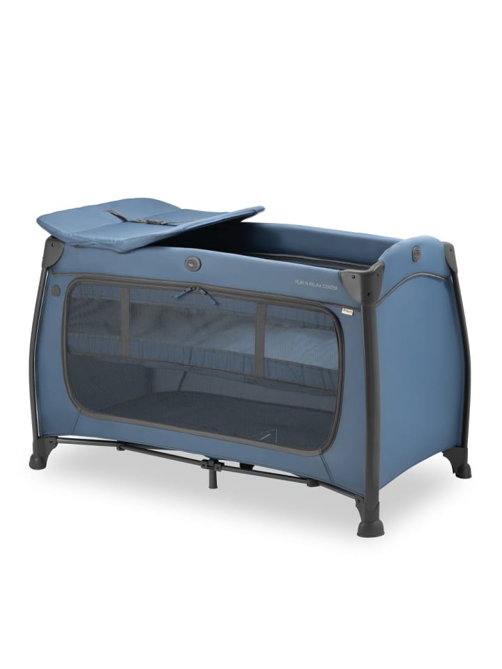 Hauck Reisebett Play N Relax Center mit Wickelauflage, höhenverstellbar in blau günstig kaufen onesize
