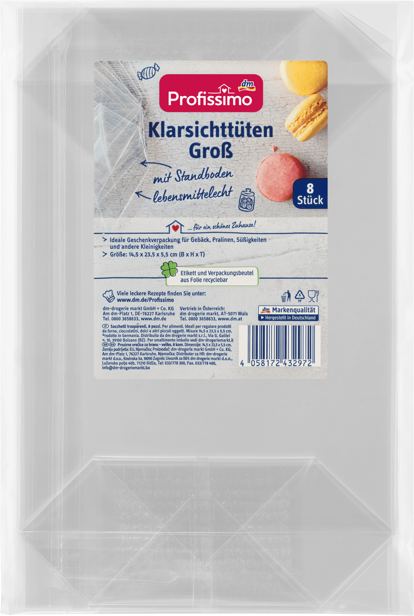 Klarsichttüten groß, 8 St