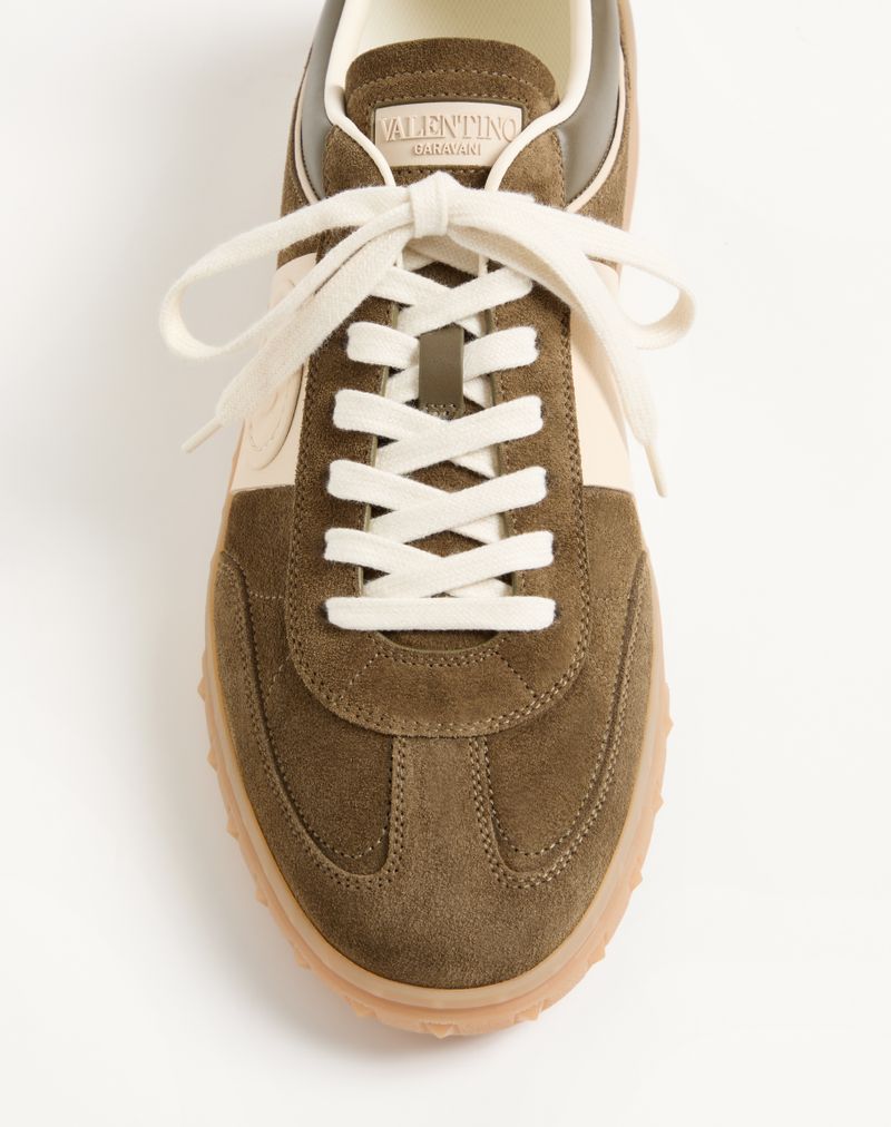 Baskets basses Upvillage en cuir fendu et cuir de veau nappa