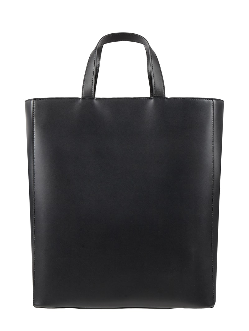 Tote Bag aus Leder in schwarz