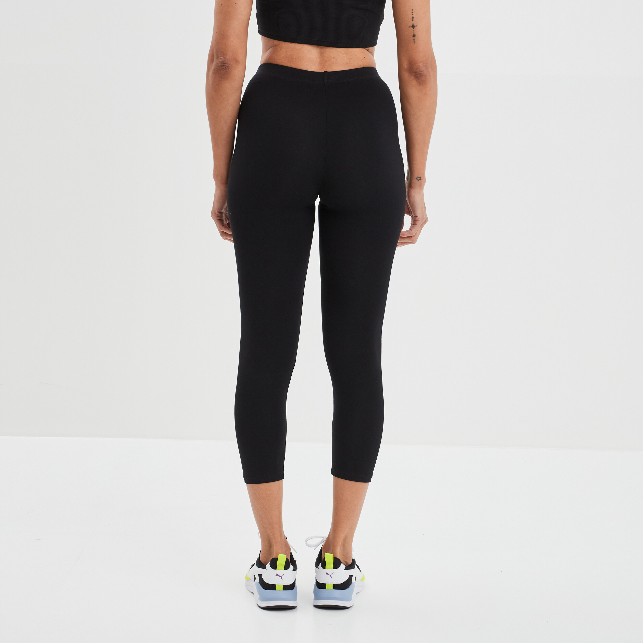 Legging élastiqué 7 8ème noir femme | La Halle