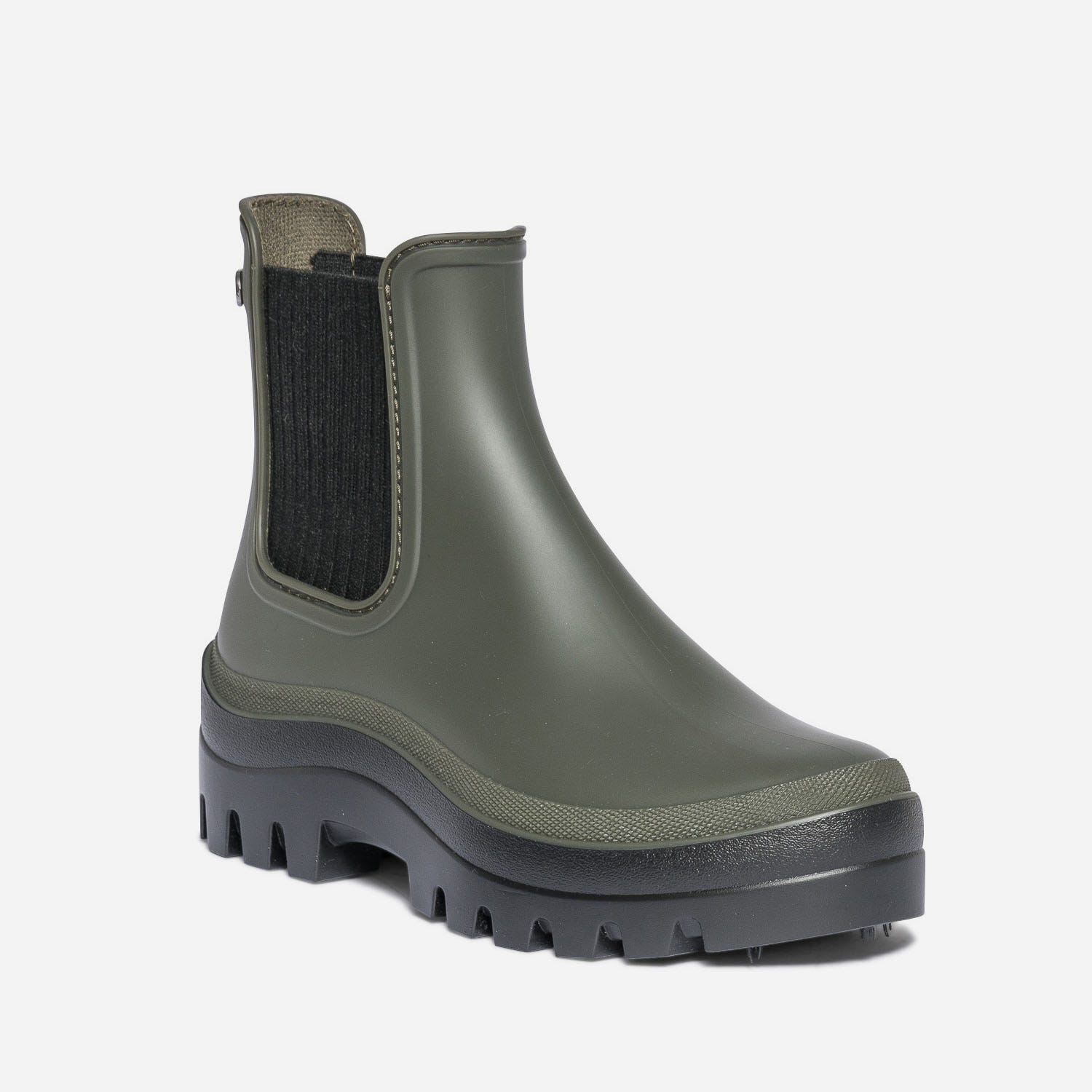 Chelsea boots IGOR kaki à semelle crantée
