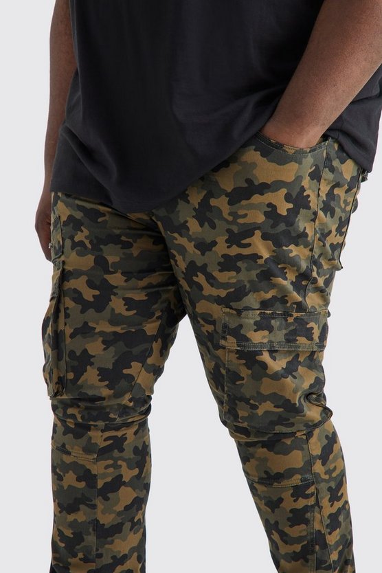Plus Skinny Camouflage Cargo-Hose