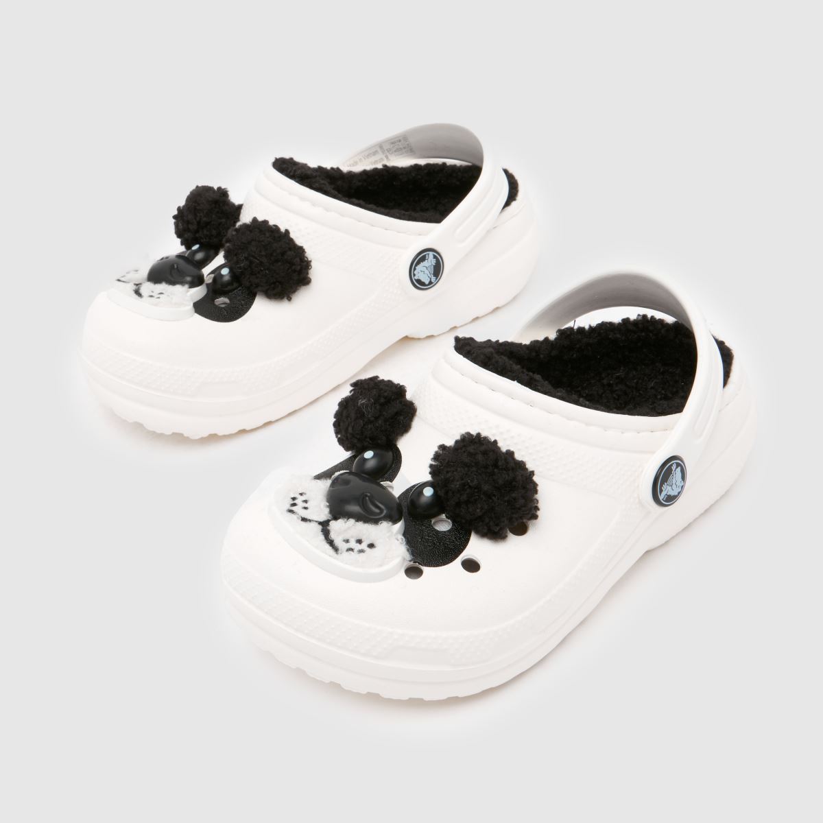 Crocs fekete-fehér klasszikus bélelt klumpa kisgyermek szandál