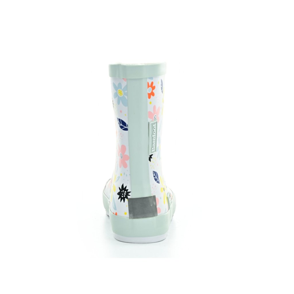 Koel4Kids Wellie Bare White Flowers Barfußgummistiefel