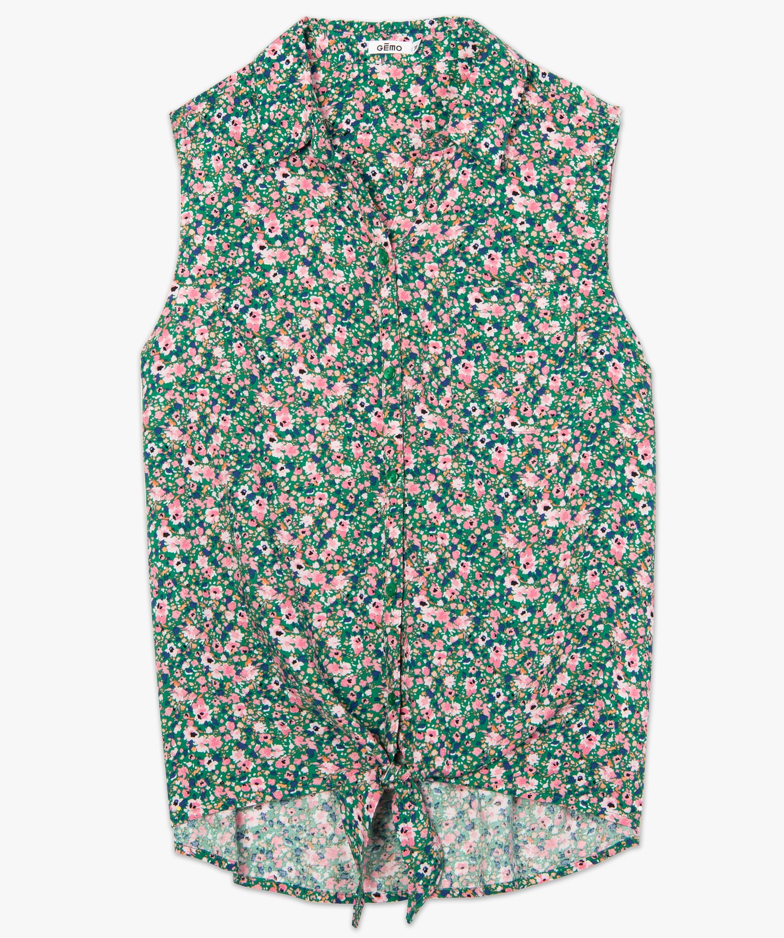 Chemise femme imprimée sans manches imprime | GEMO