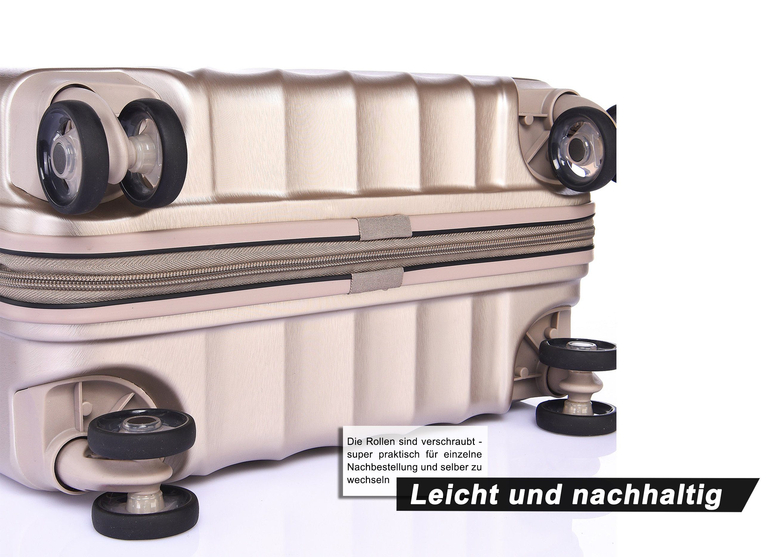 Verage Handgepäckkoffer Kinetic 19'', 4 Rollen, Volumenerweiterung, 4-Doppelrollen, TSA-Zahlenschloss
