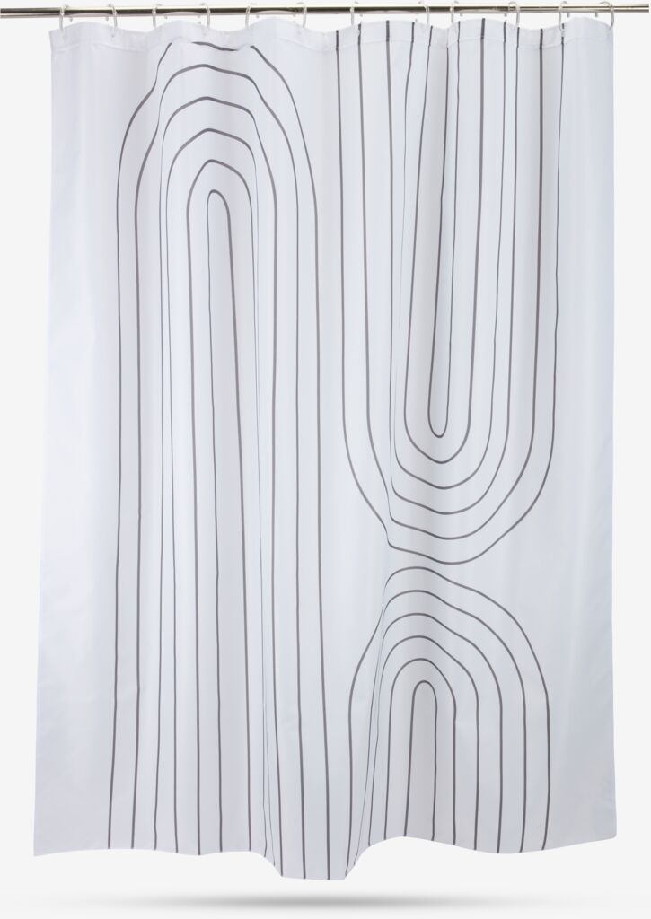 HAKKAS plus HAKKAS dusjforheng 180x200cm hvit og grå