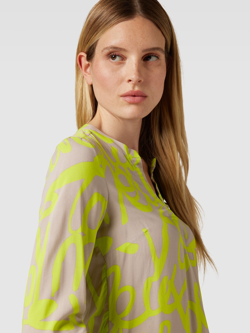Blusenshirt mit Allover-Muster in beige