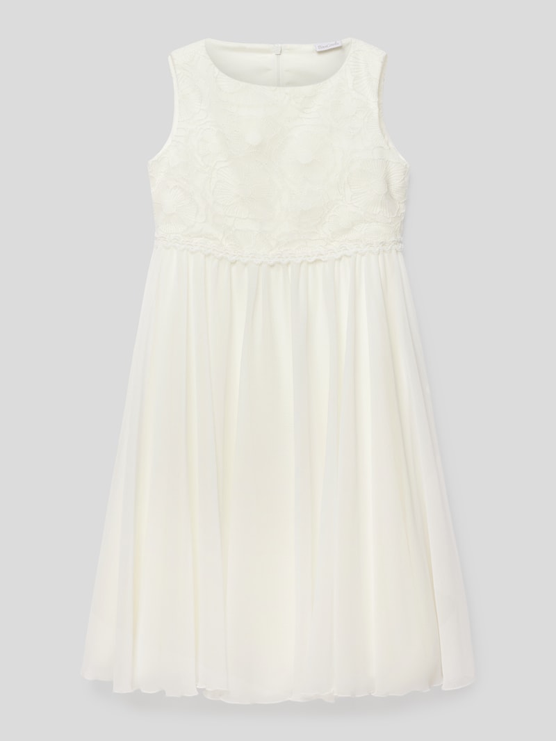 Kommunionskleid mit Spitzenbesatz in offwhite