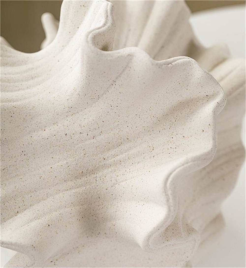Rouemi Dekovase Keramik-Vase, einfache Kunst Spitze Vase, Home Decoration Ornament