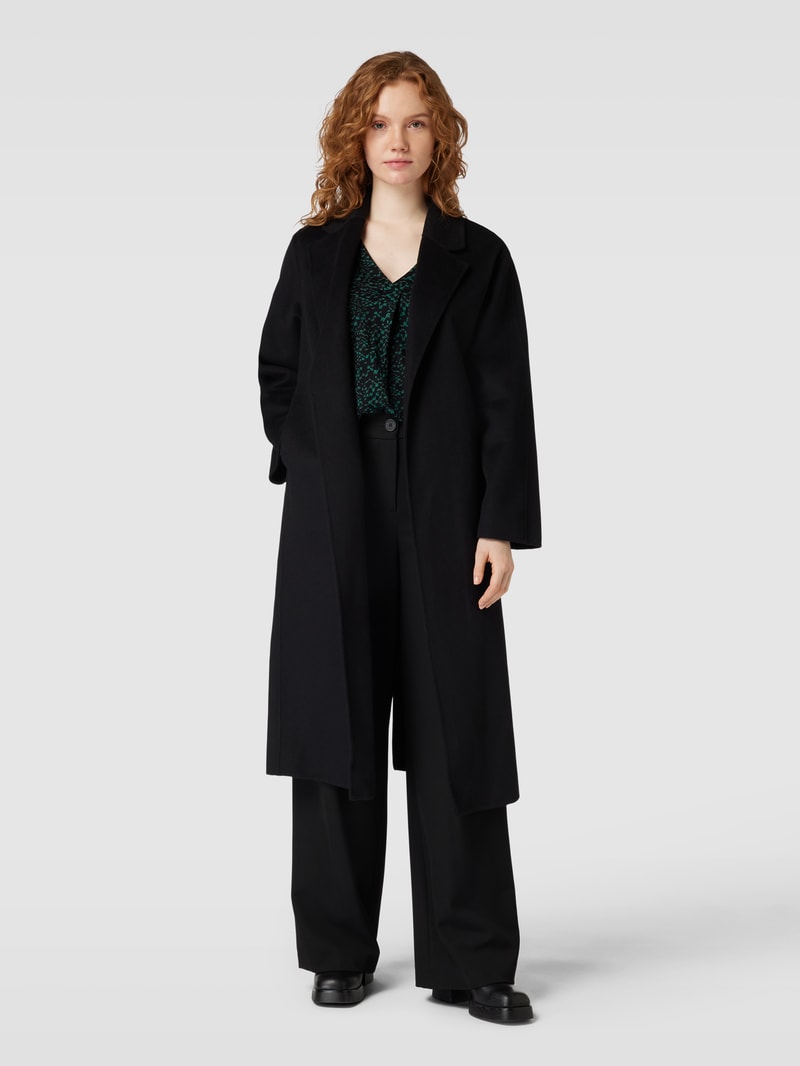 Bluse mit V-Ausschnitt Modell 'Sannah' in schwarz