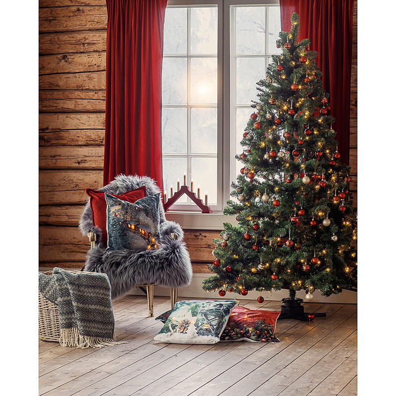 Home Pute 45x45 cm m/LED-lys naturmotiv