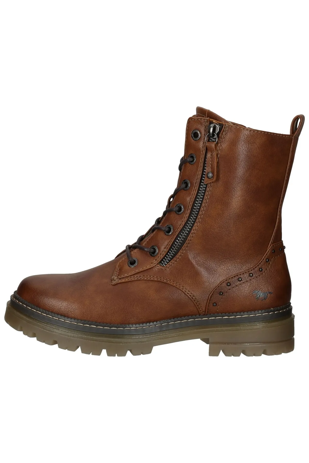 Mustang  Stiefelette - Braun - Blockabsatz
