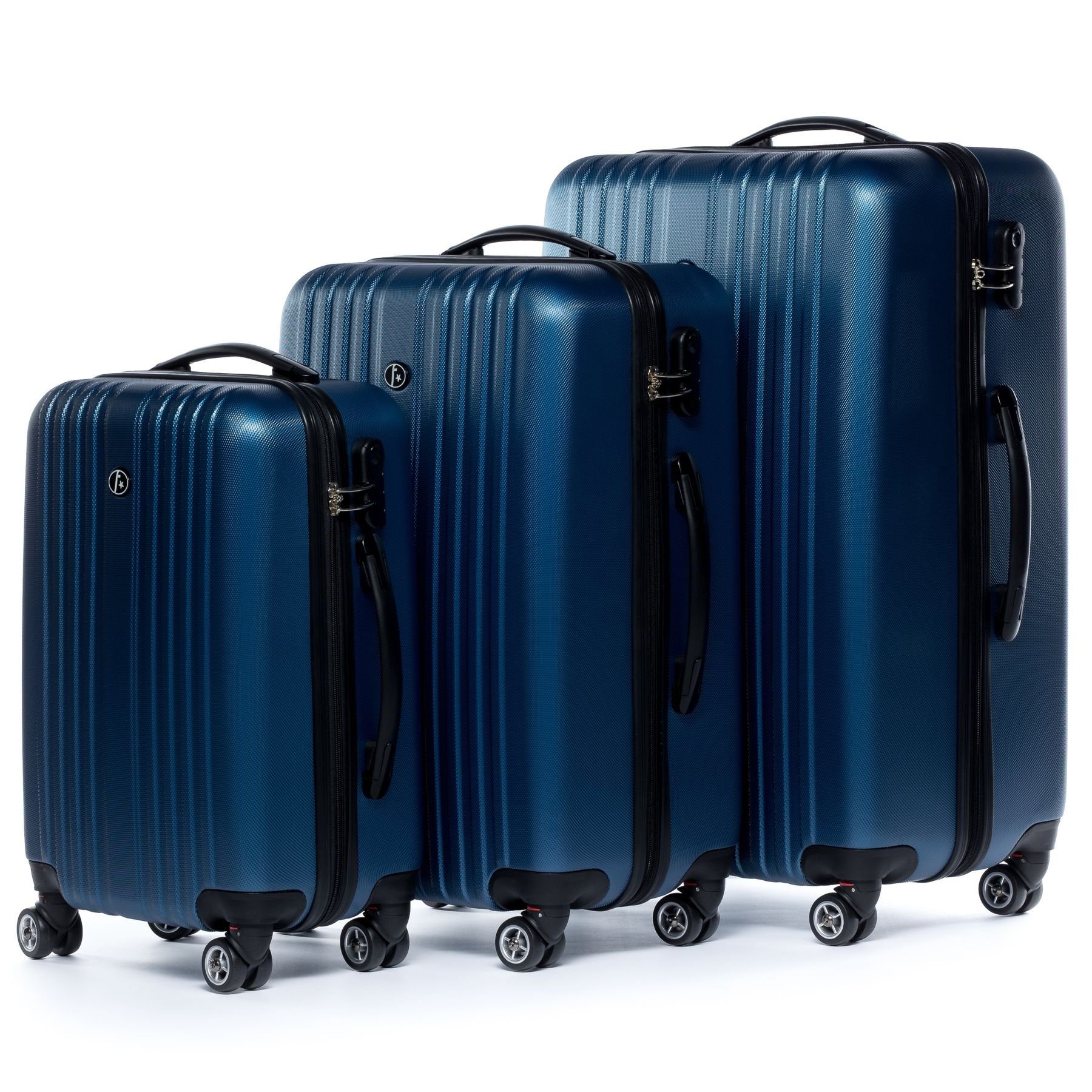 FERGÉ Kofferset 3 teilig Hartschale Toulouse, Trolley 3er Koffer Set, Reisekoffer 4 Rollen, Premium Rollkoffer