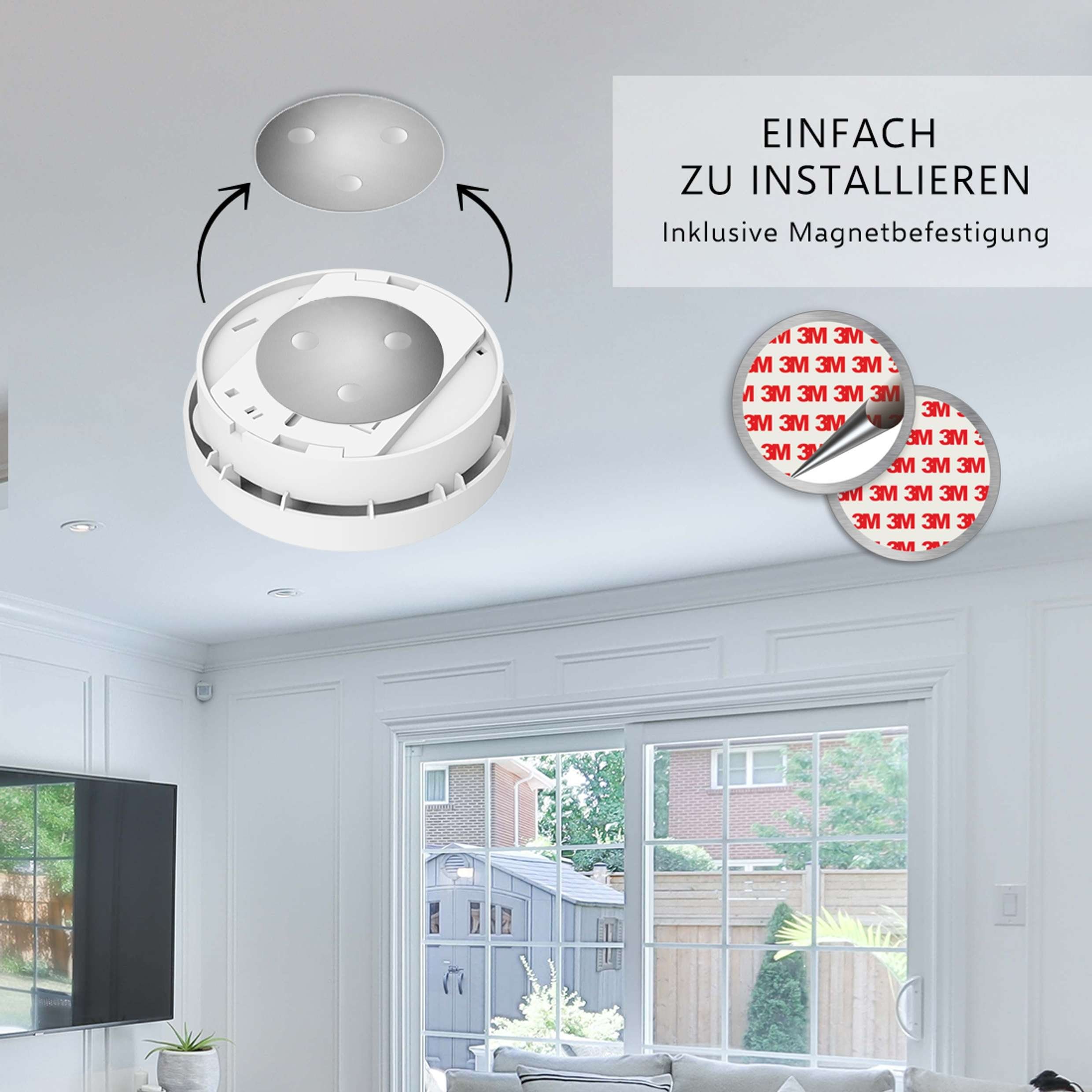 Elro FS1510 Rauchmelder (mit Magnetklebe Kit und 10 Jahres Batterie)