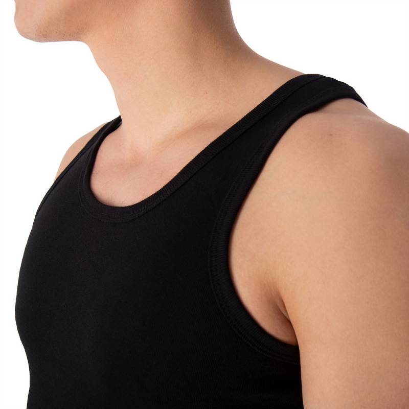 Black Snake 2 Pack Achsel Feinripp Shirt Unterhemd Herren