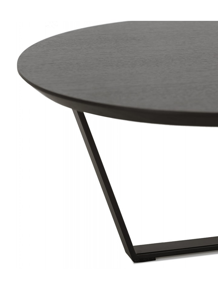 KADIMA DESIGN Designer Couchtisch aus Schwarzem Holz mit Metallgestell | Modern günstig kaufen onesize