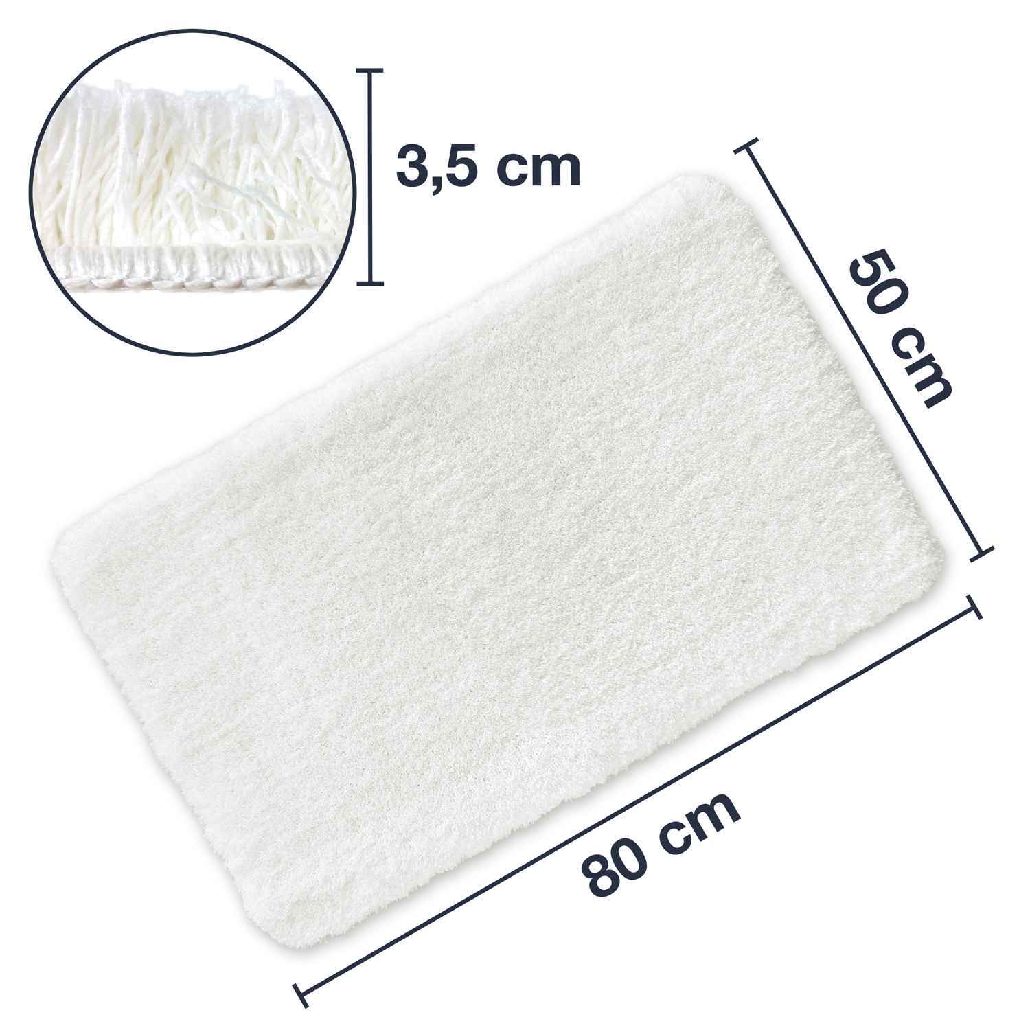 Hochflor Badematten Rechteckig MALMÖ