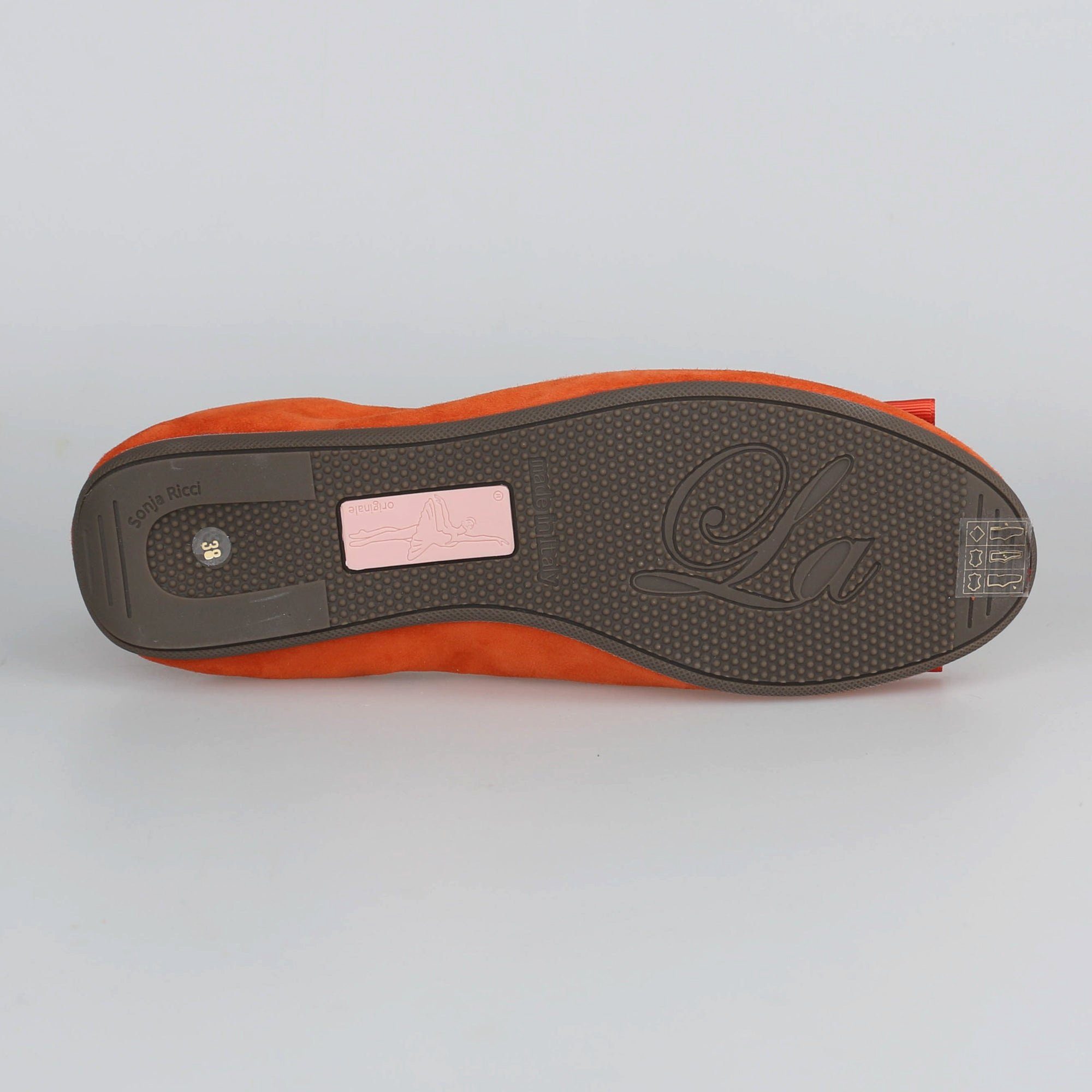 La Ballerina La Ballerina CAMBIO soft 8, Veloursleder, Orange Ballerina 2ei Schnallen im Lieferumfang, Trend Ballerinas 2024