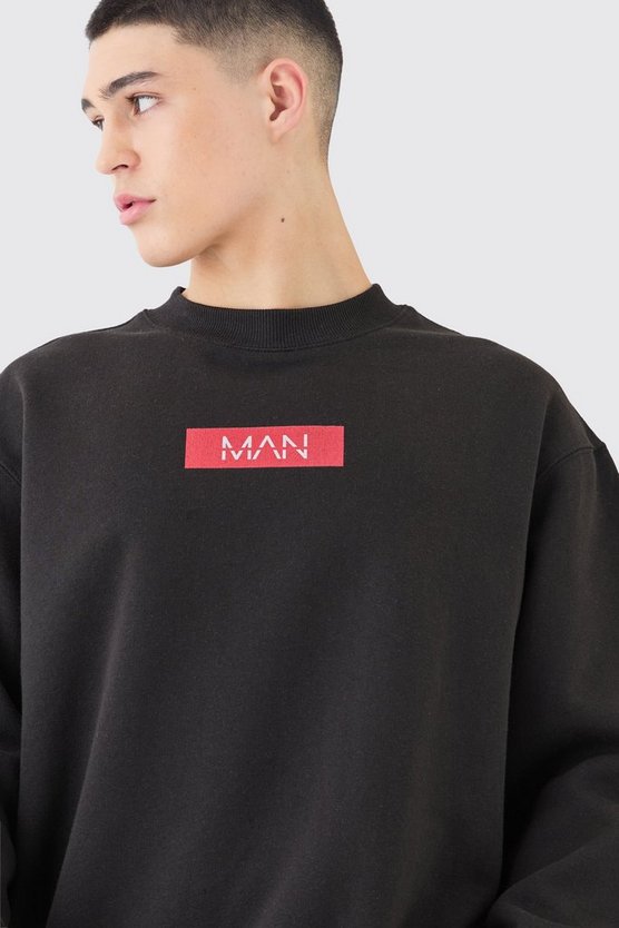 Man Print Sweatshirt