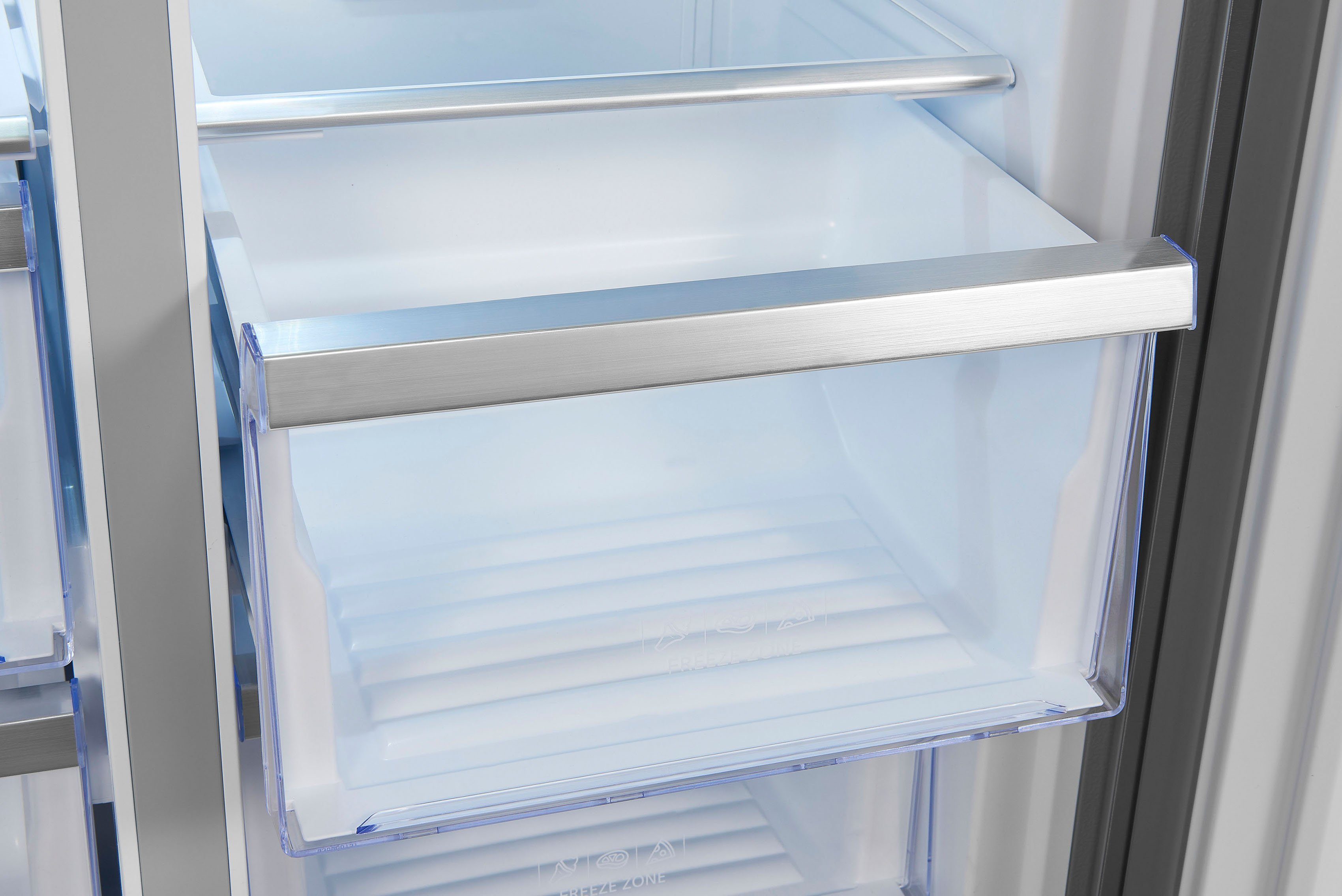 exquisit Multi Door MD430-100-WS-200E inoxlook, 183,0 cm hoch, 83,6 cm breit