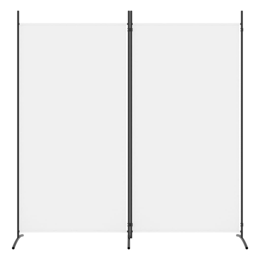 furnicato Raumteiler 2-tlg. Paravent Weiß 175x180 cm Stoff