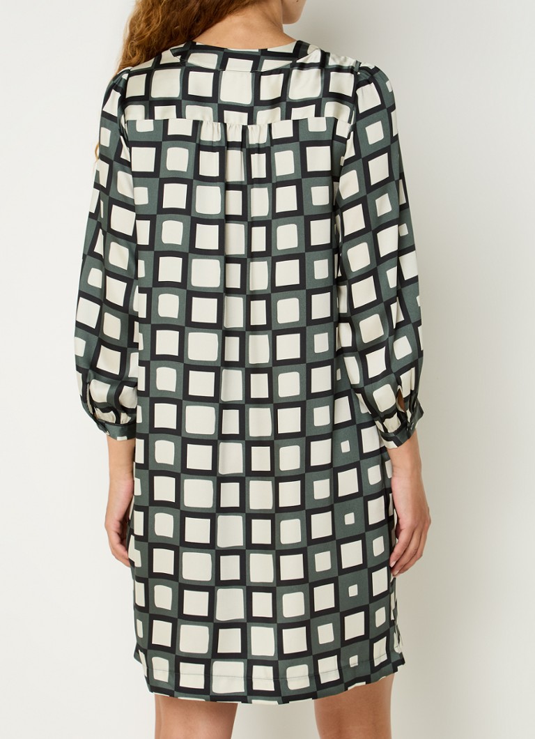 Robe tunique courte Saskia de Gerard Darel, à carreaux et poches latérales