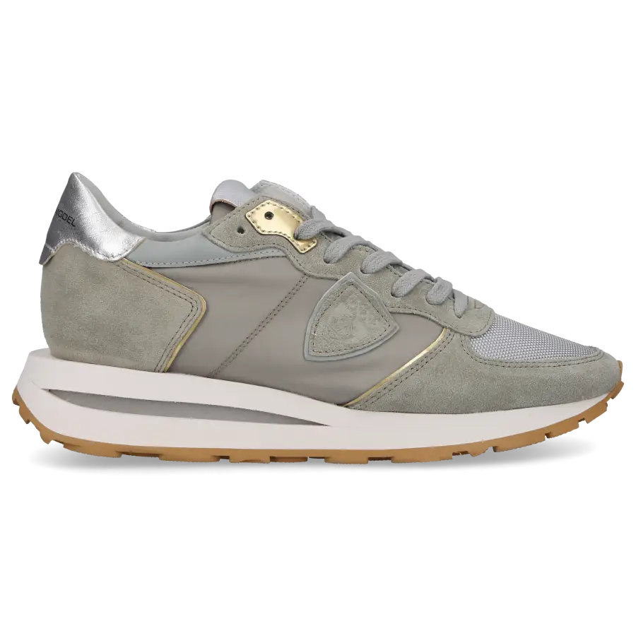 Philippe Model - Sneaker low TROPEZ HAUTE Veloursleder Textil - grün