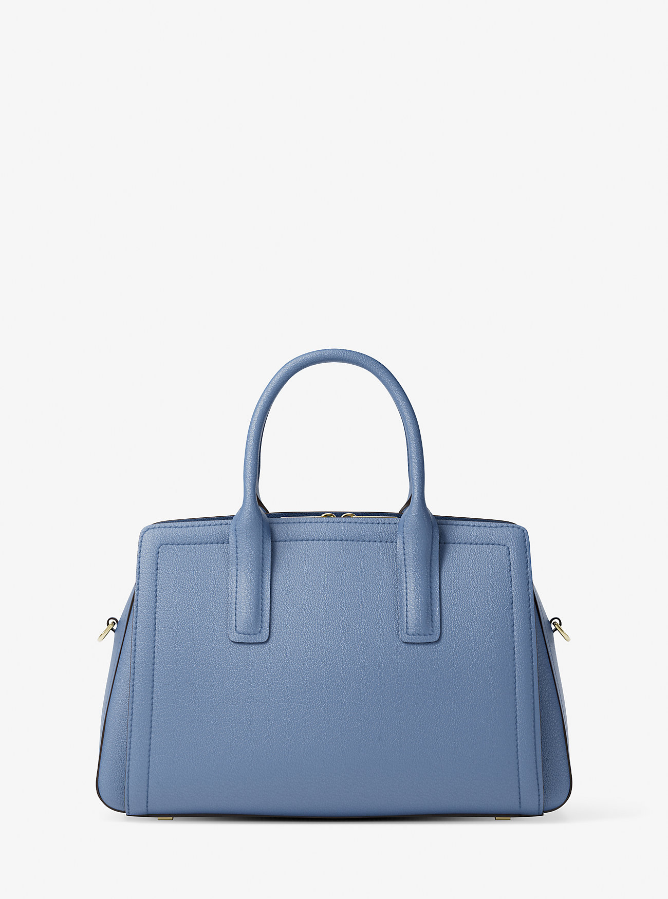 Laila Medium Leather Satchel - FRENCH BLUE