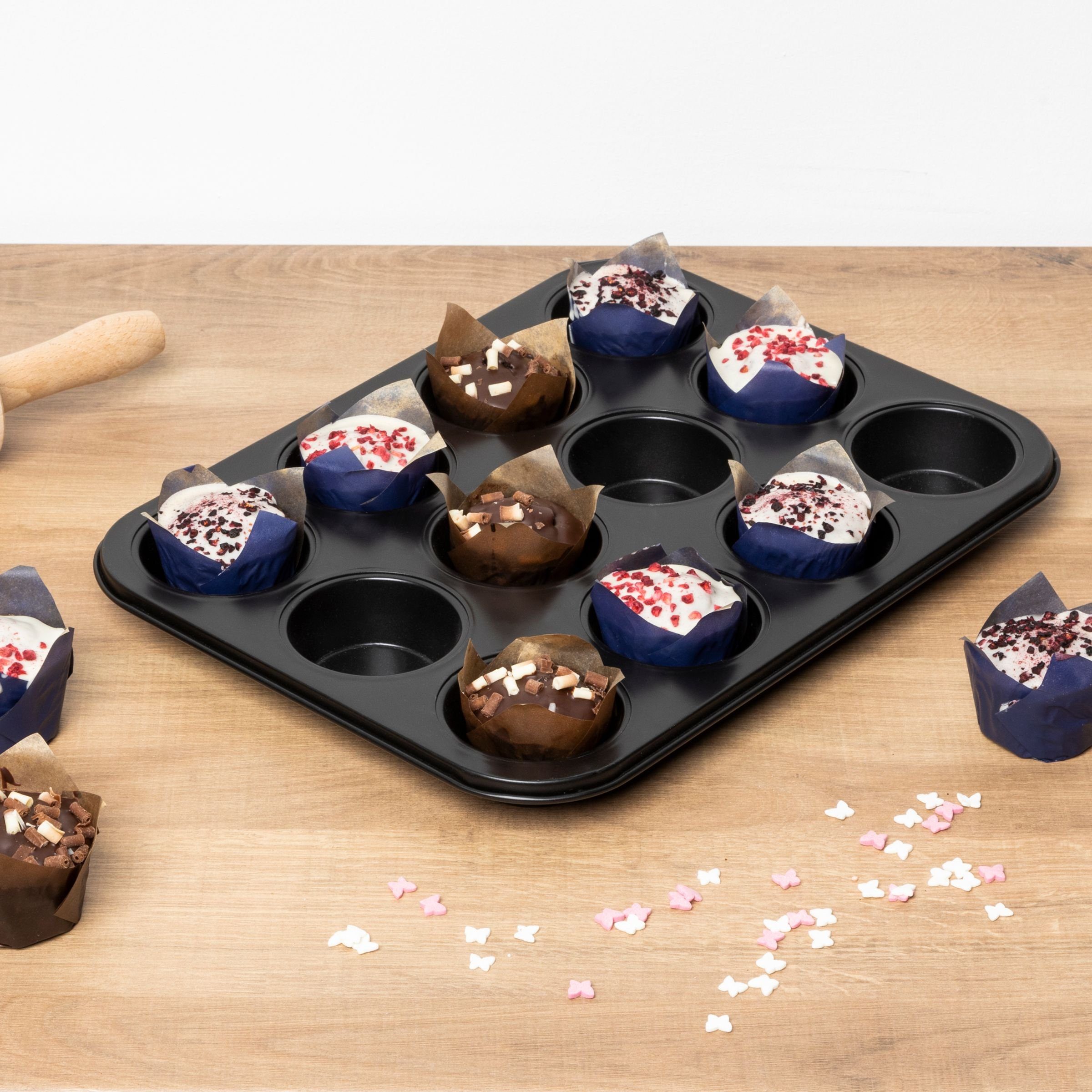 Gravidus Muffinform 12er Muffinform Muffin Form Backform 12 Loch Antihaftbeschichtet