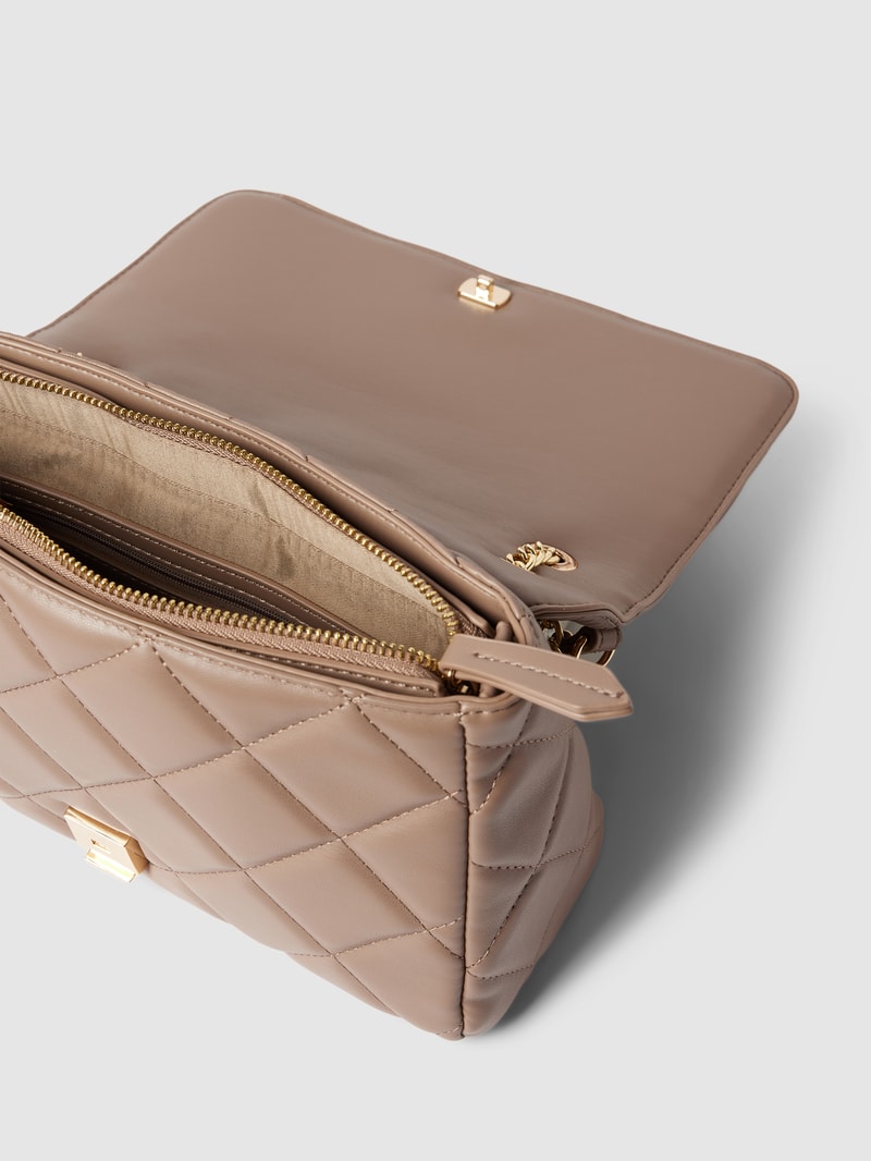 Crossbody Bag mit Label-Applikation Modell 'OCARINA' in taupe