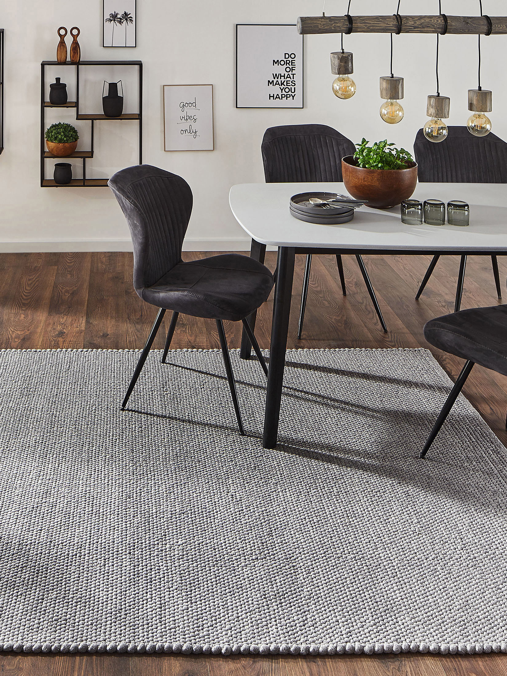 Hedesunda Woll-Teppich, Grey