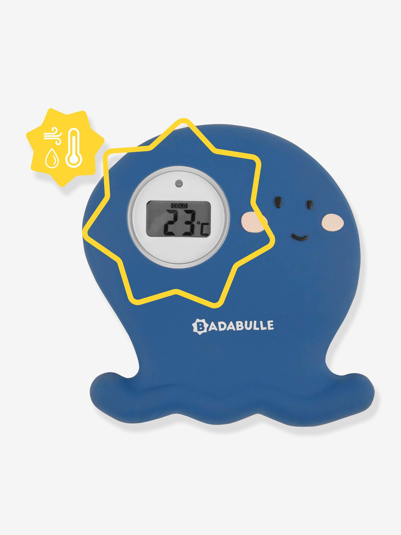 Thermomètre de bain et d’ambiance BADABULLE Poulpe bleu