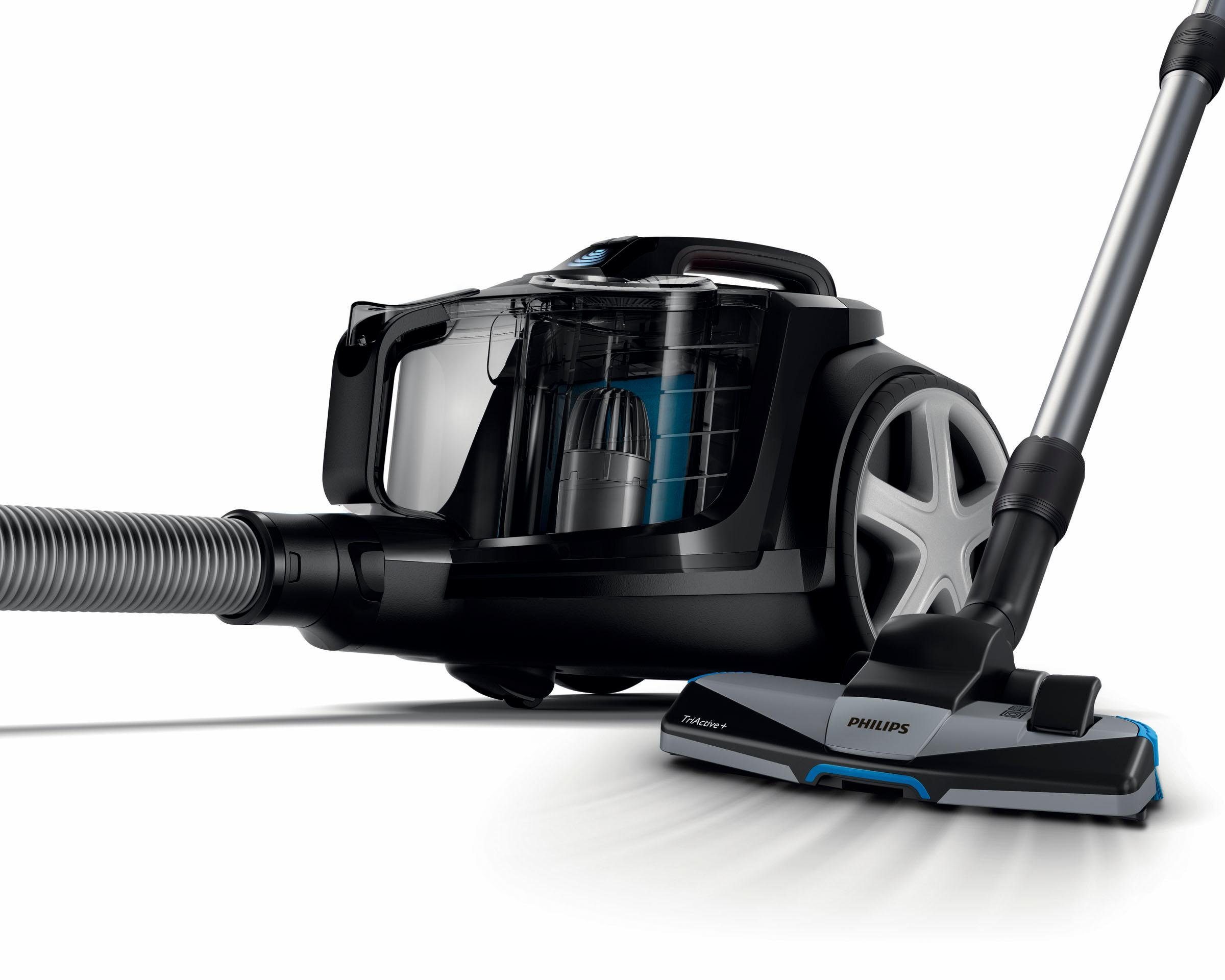 Philips Bodenstaubsauger FC9741/09, 900 W, beutellos, mit 2,0 l Fassungsvermögen und Tri-Active+-Düse