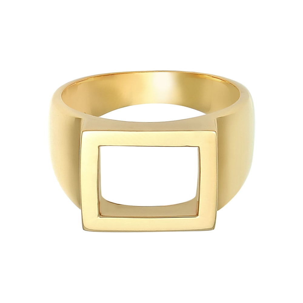 KUZZOI KUZZOI Bague Siegelring Herren Rechteckig 925 Silber Bague