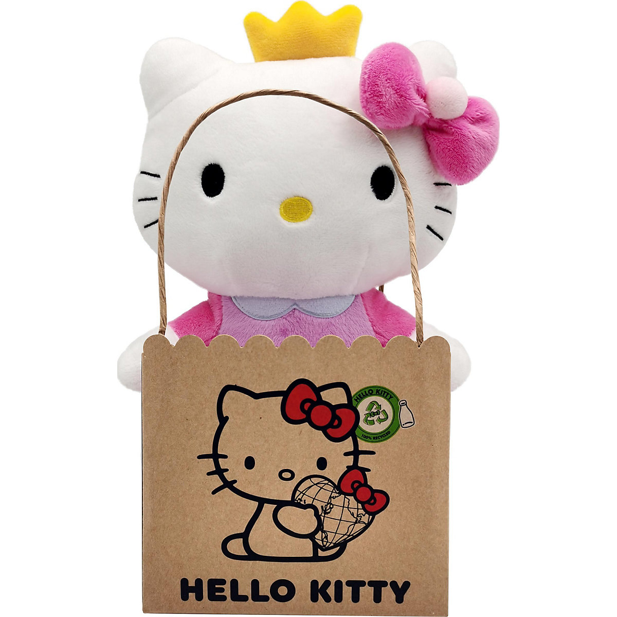 Hello Kitty Prinzessin Eco Plüsh 24 cm in wiederverwendbarem Kartontäschchen