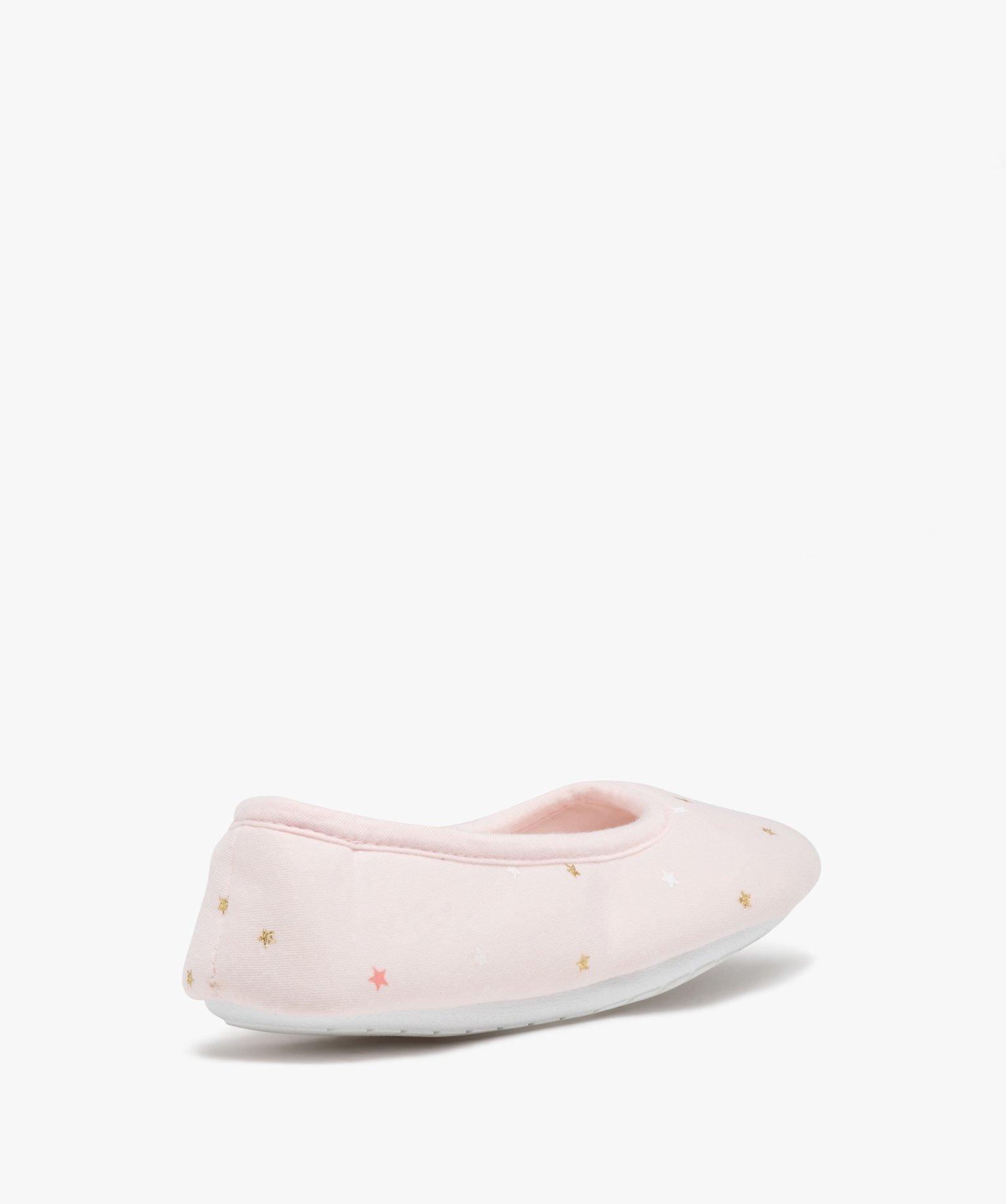 Chaussons femme ballerines en jersey à motif étoilé rose | GEMO