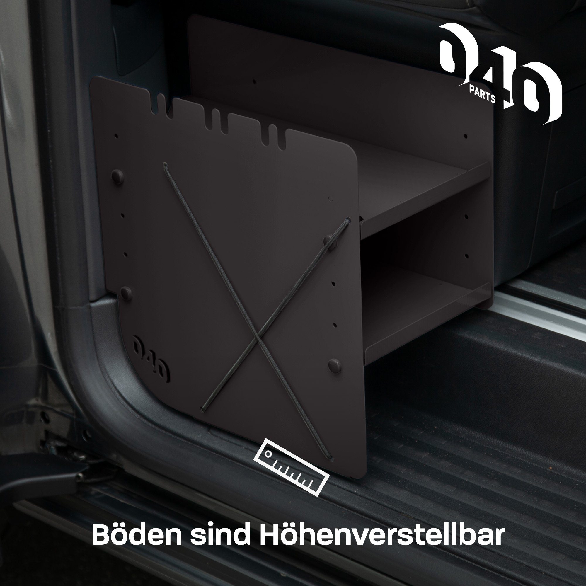 040Parts Spanngurt 040 Parts Schuhregal SCHWARZ BEIFAHRERSEITE Zubehör passend für VW T