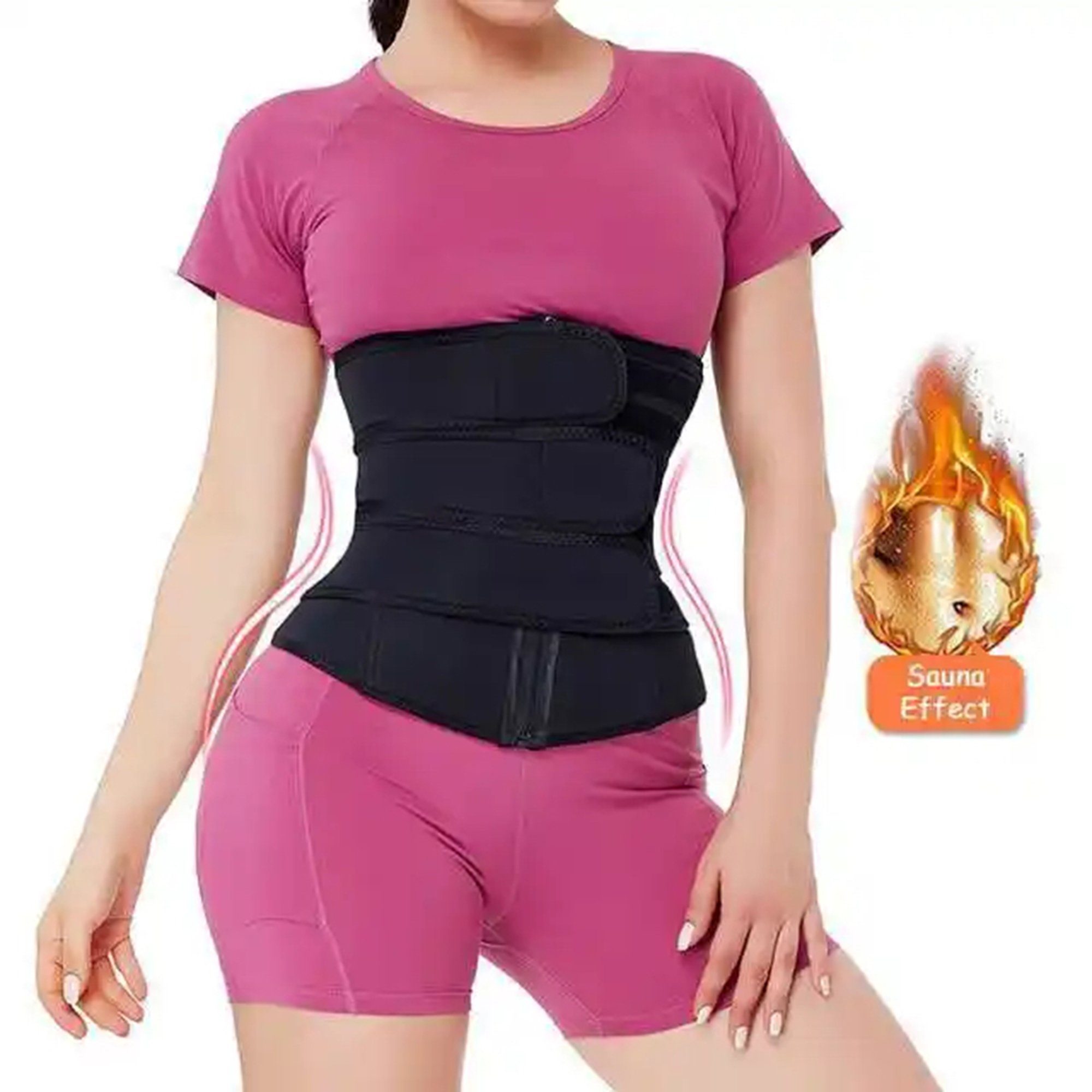 Technofit Bauchweggürtel Waist Trainer, Taillenformer verstellbar Bauchwickelgürtel