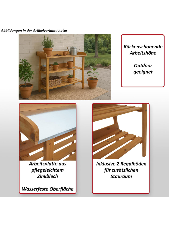 MCW Pflanztisch O14, Natur günstig kaufen onesize