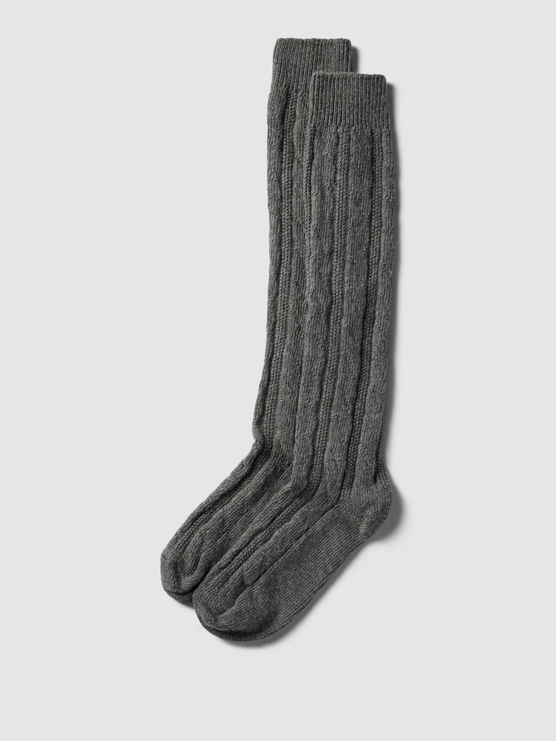 Socken mit Strukturmuster in anthrazit meliert